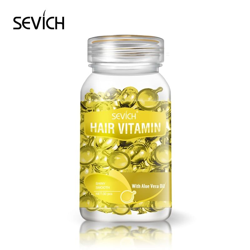 Sevich 30pcs Hair Vitamin Keratin Complex Oil Smooth Silky Hair Mask Repair Damaged Hair Serum Moroccan Anti Hair Loss Agent Oil