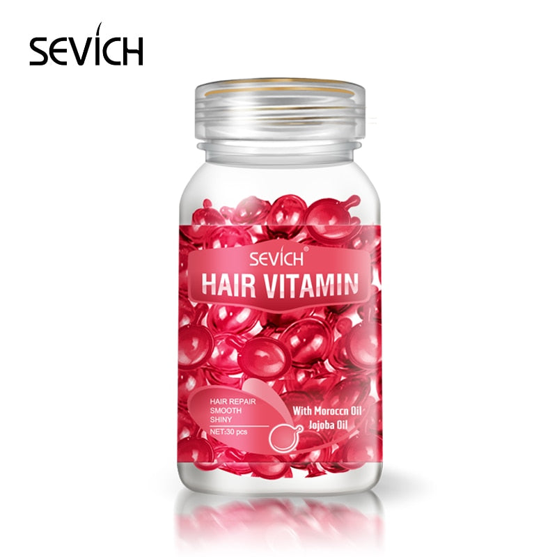 Sevich 30pcs Hair Vitamin Keratin Complex Oil Smooth Silky Hair Mask Repair Damaged Hair Serum Moroccan Anti Hair Loss Agent Oil