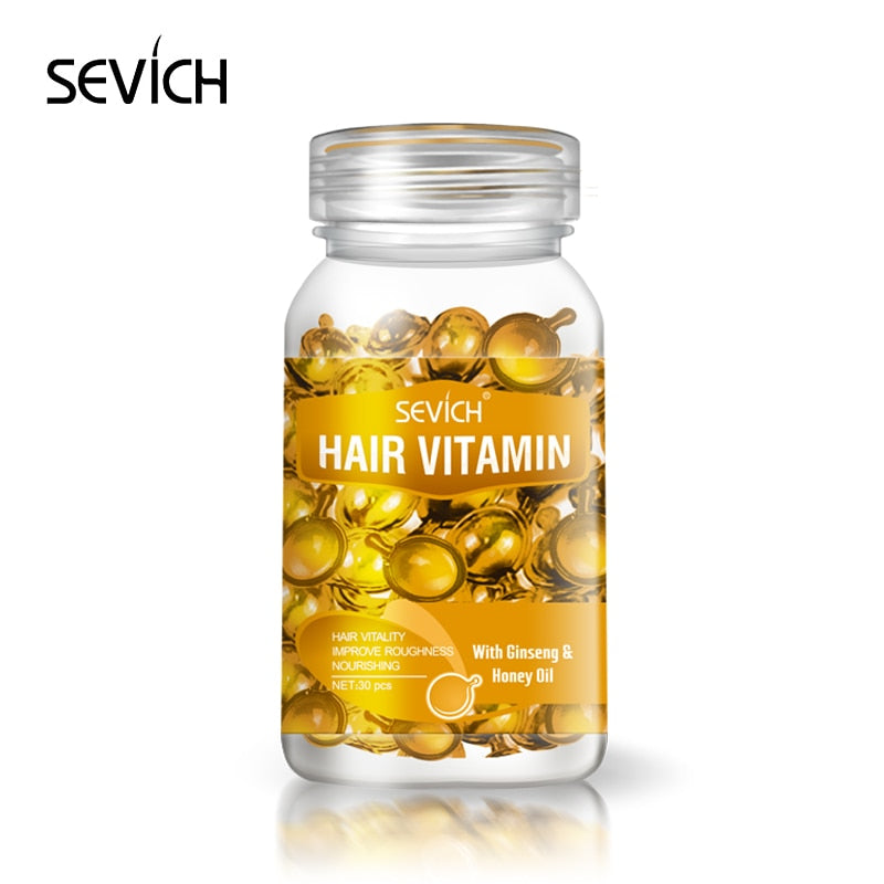 Sevich 30pcs Hair Vitamin Keratin Complex Oil Smooth Silky Hair Mask Repair Damaged Hair Serum Moroccan Anti Hair Loss Agent Oil