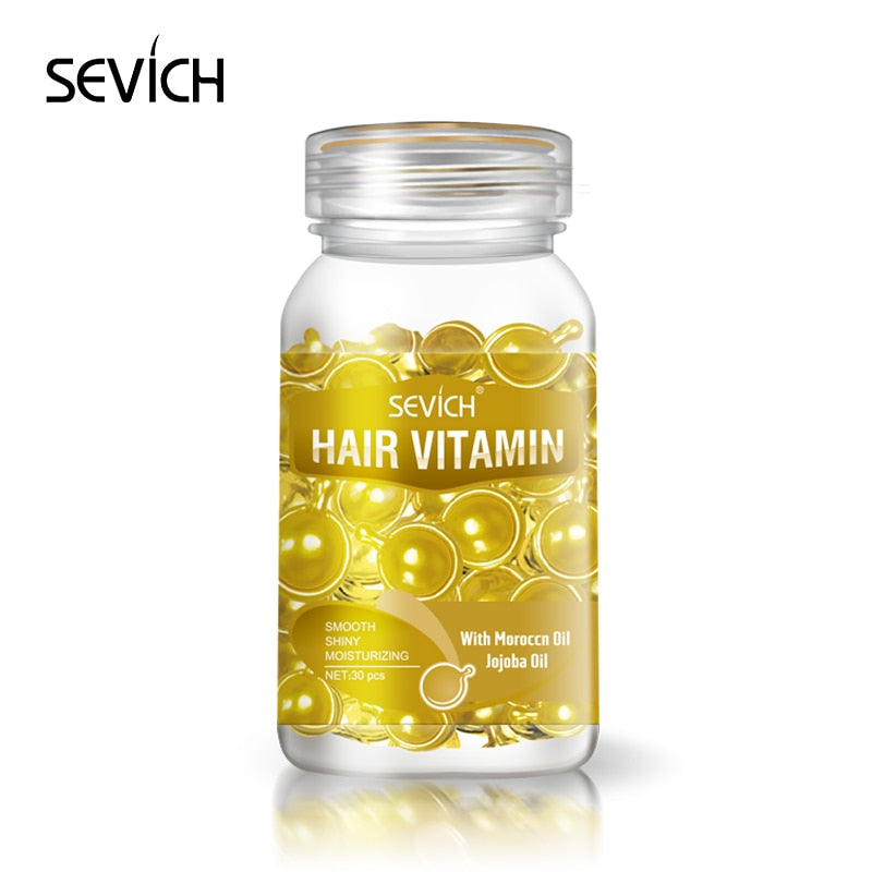 Sevich 30pcs Hair Vitamin Keratin Complex Oil Smooth Silky Hair Mask Repair Damaged Hair Serum Moroccan Anti Hair Loss Agent Oil