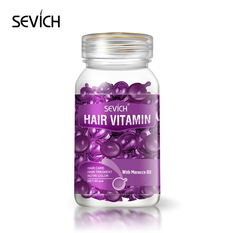 Sevich 30pcs Hair Vitamin Keratin Complex Oil Smooth Silky Hair Mask Repair Damaged Hair Serum Moroccan Anti Hair Loss Agent Oil