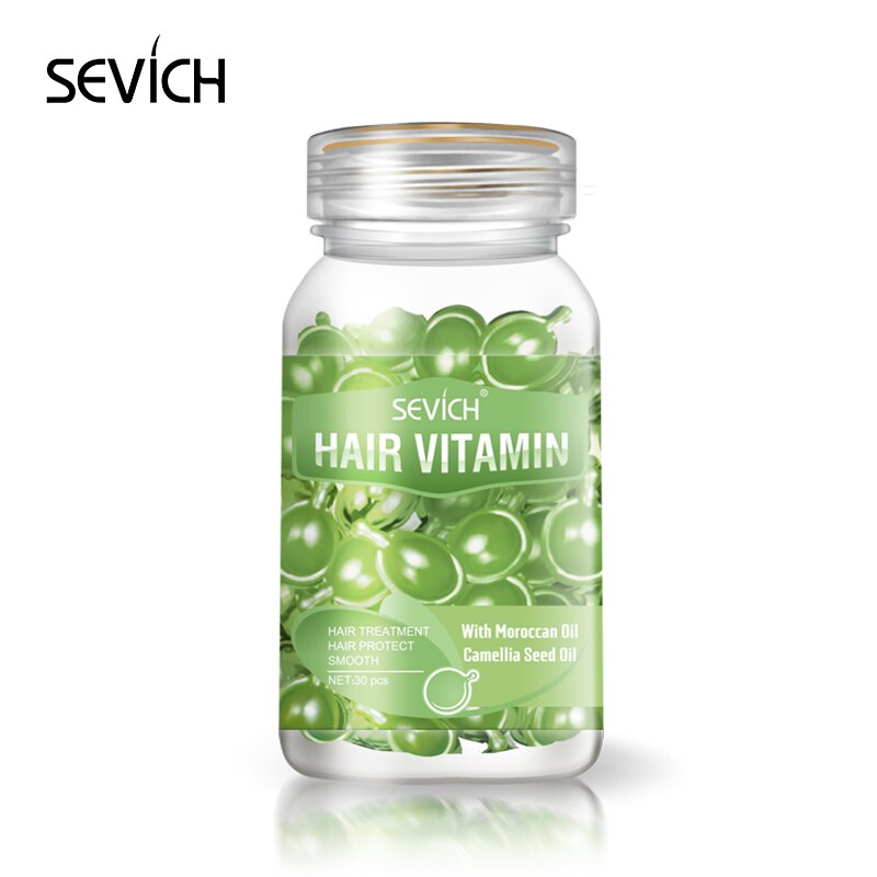 Sevich 30pcs Hair Vitamin Keratin Complex Oil Smooth Silky Hair Mask Repair Damaged Hair Serum Moroccan Anti Hair Loss Agent Oil