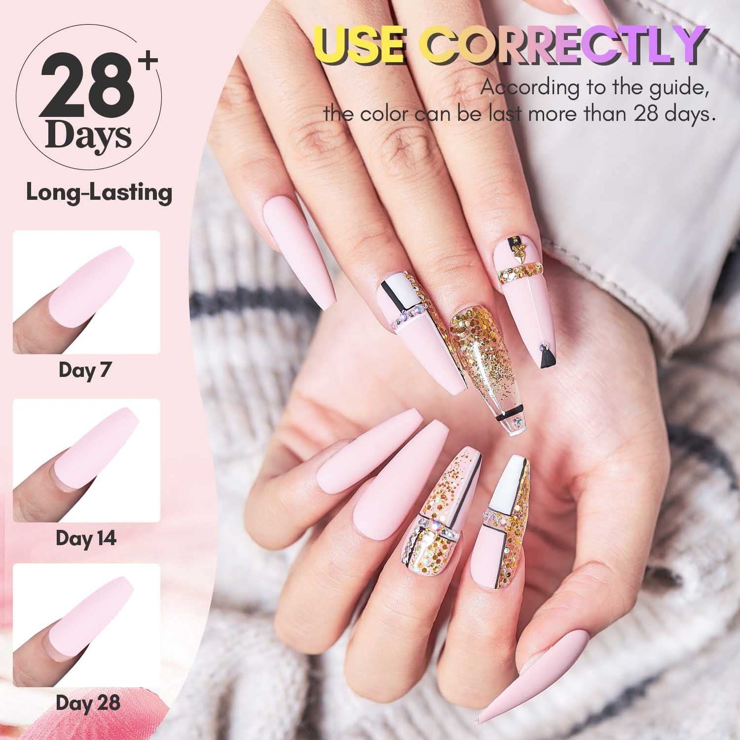 Makartt Gel Nail Polish Kit 22 Colors Soak Off Fall Color Gel Polish Set White Nude Orange Autumn Rainbow Glitter Gel Nail Kit