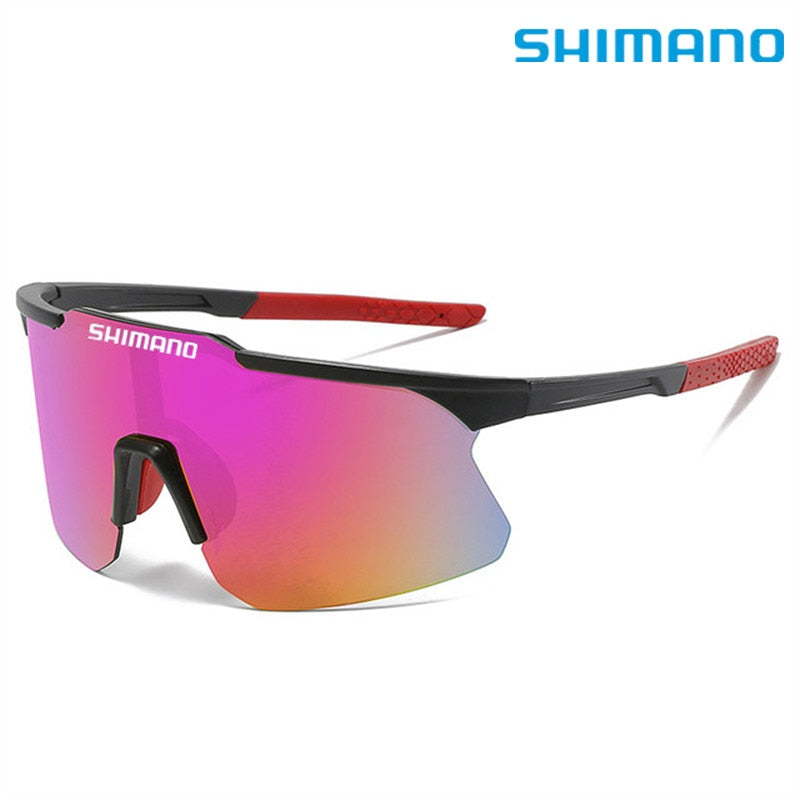 New SHIMANO Large Frame Sunglasses for Men and Women Outdoor Anti-ultraviolet Bicycle Driving UV400 Riding Glasses 7 Colors