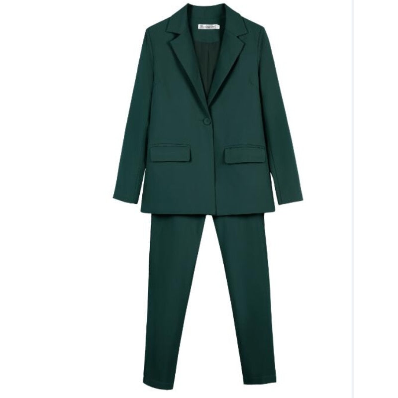 Work Pantsuits OL 2 Piece Set For Women Business Interview Uniform Slim Blazer And Pencil Pants Office Lady Suit Female Outfits